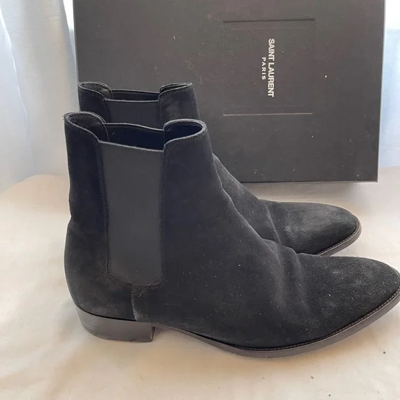YSL Saint Laurent Wyatt 30 Black Sz 42 Chelsea boot - Picture 3 of 5